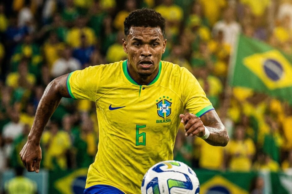 Lateral-esquerdo Kaiki em campo durante partida de futebol