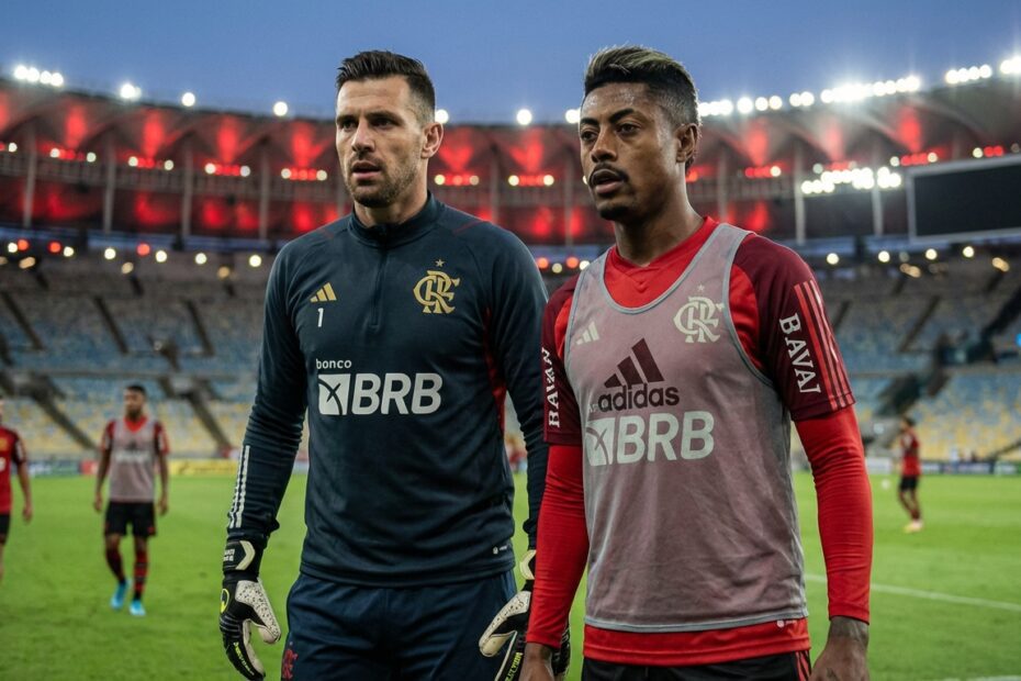 Jogadores do Flamengo concentrados antes de decisão internacional